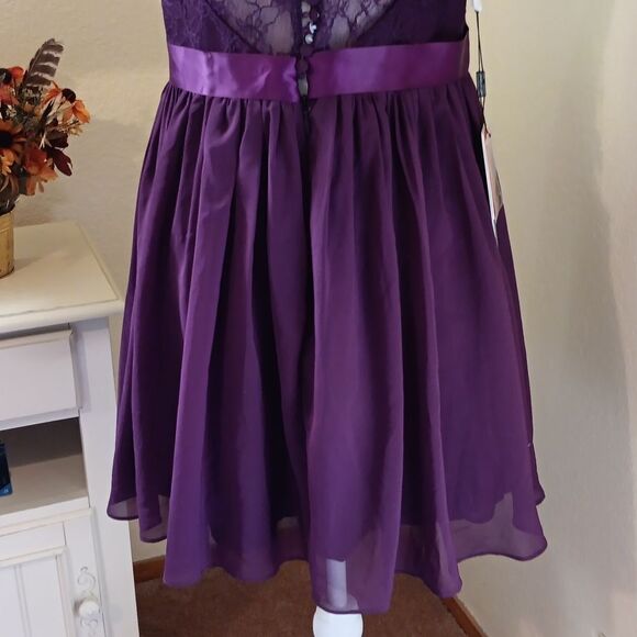 NWT JJs House Purple Cocktail Homecoming Dress Fairycore Ethereal - Picture 8 of 15
